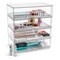 Sorbus Acrylic Storage Containers with Pull-Out Drawers - 4 Pack 12” Long Clear Stackable Storage Bins Set